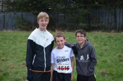 150315 Peco junior relays Alex Irvine Joe Sherman Sam Hollis.jpg